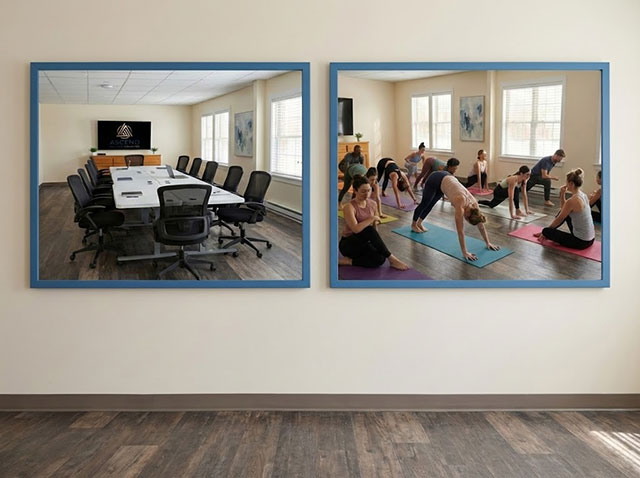 Event space at Ascend Wellness Collective in Biddeford Maine