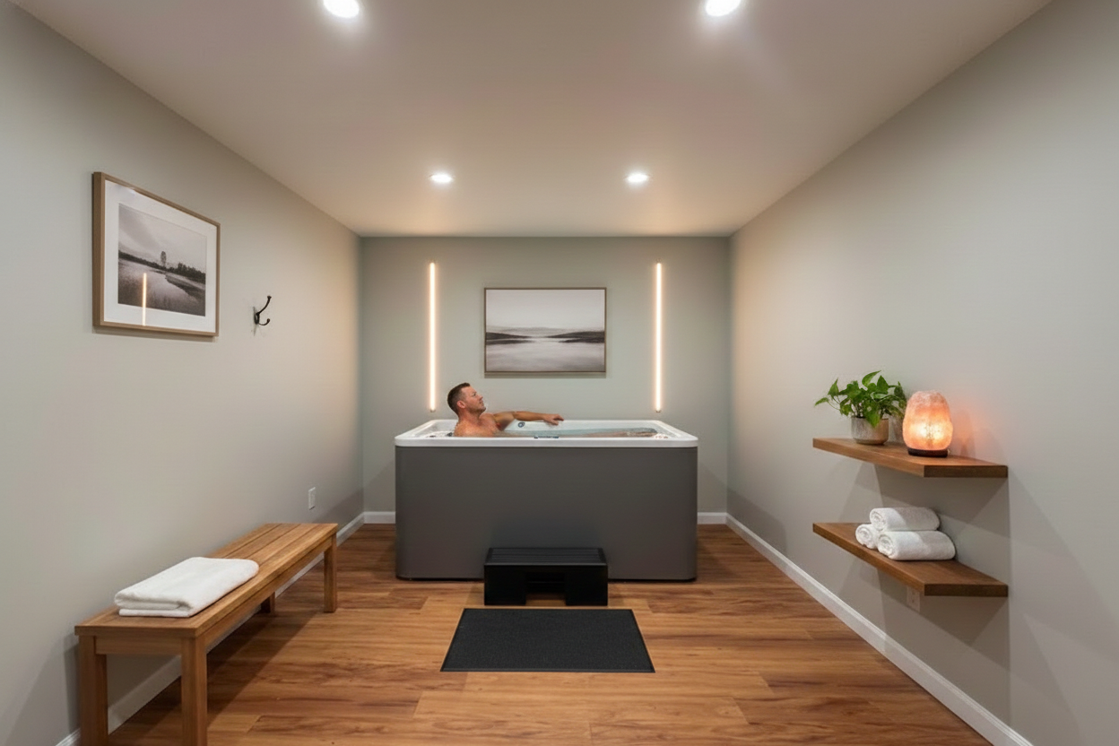 Cold tub at Ascend Wellness Collective in Biddeford Maine