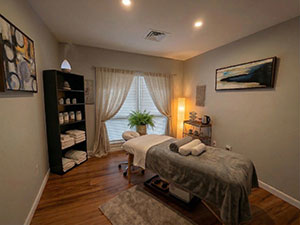 Massage Therapy room at Ascend Wellness Collective in Biddeford Maine